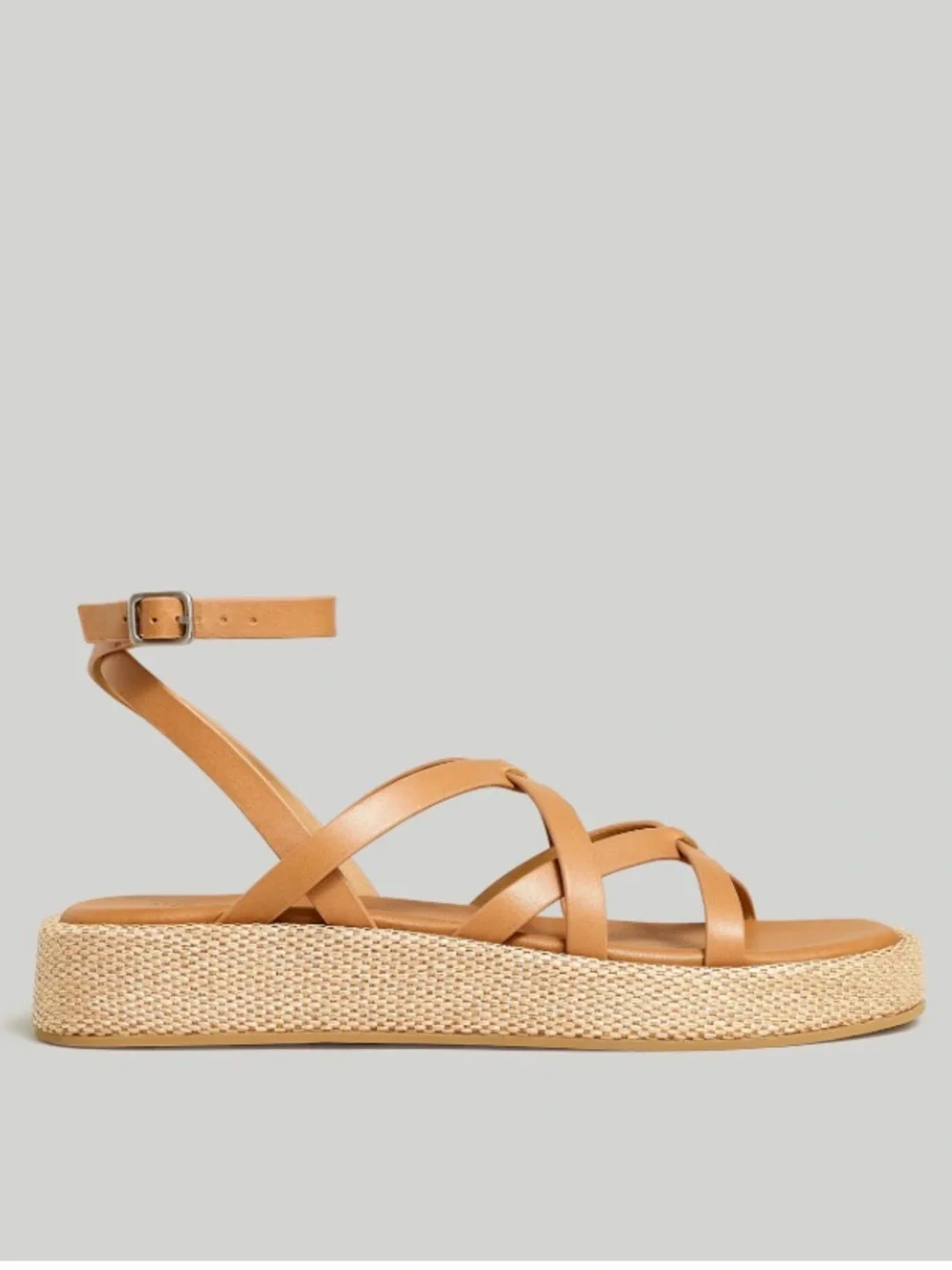MADEWELL The Sabina Flatform Sandal in Desert Camel Size 9